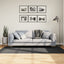 gulvtæppe IZA 100x200 cm kort luv skandinavisk look antracitgrå