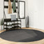 gulvtæppe IZA Ø 200 cm cm kort luv skandinavisk look antracit
