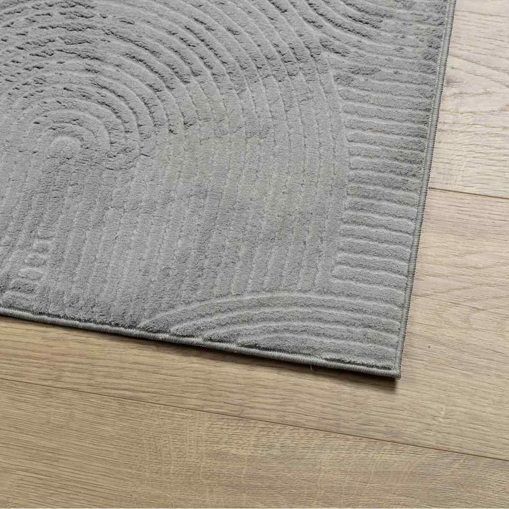gulvtæppe IZA 80x150 cm kort luv skandinavisk look grå