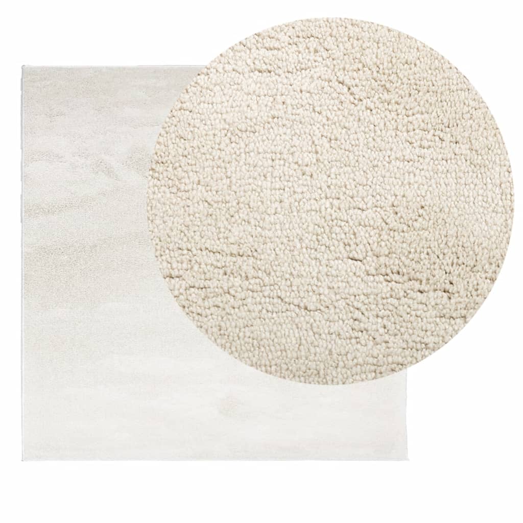 gulvtæppe OVIEDO 240x240 cm kort luv beige