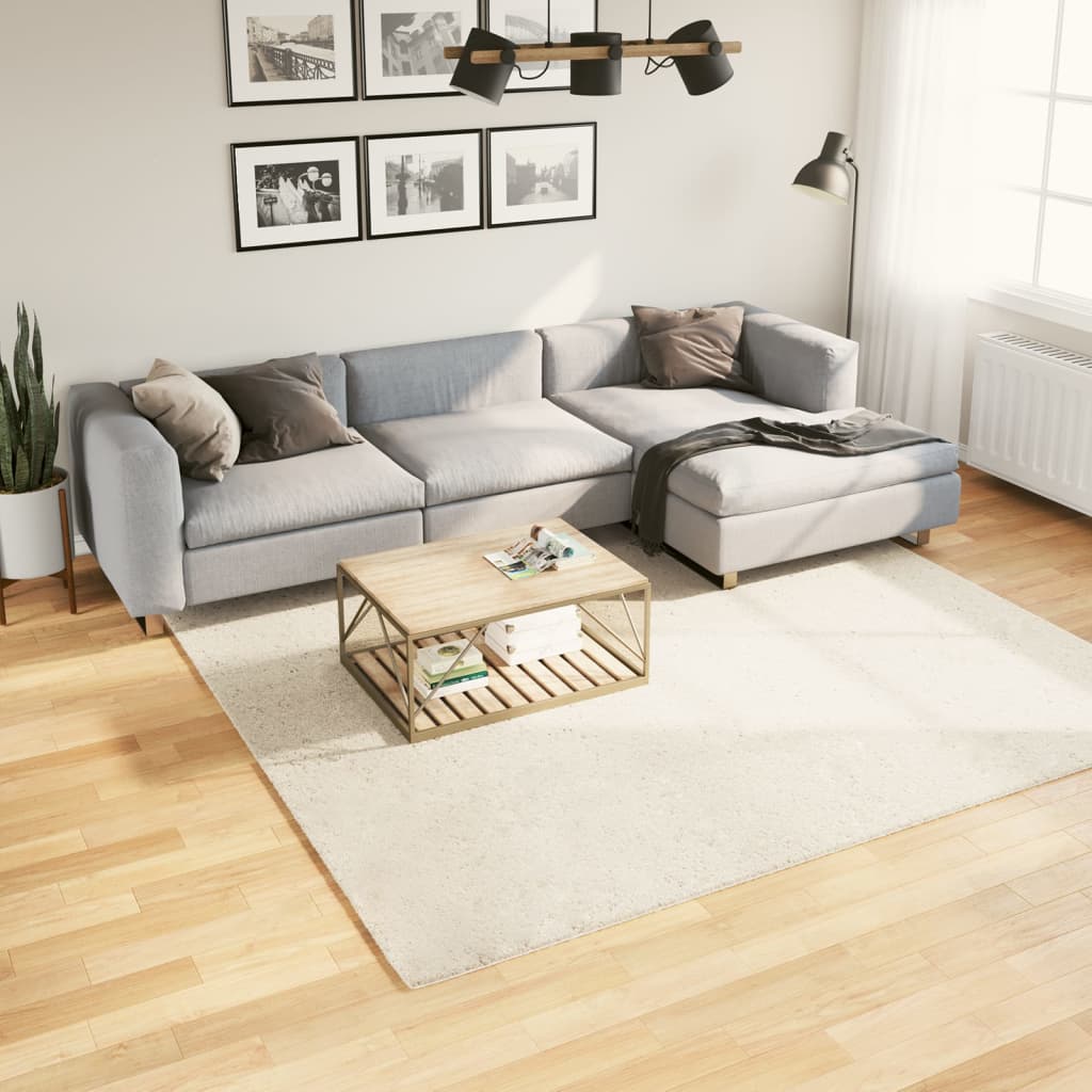 gulvtæppe OVIEDO 240x240 cm kort luv beige billede
