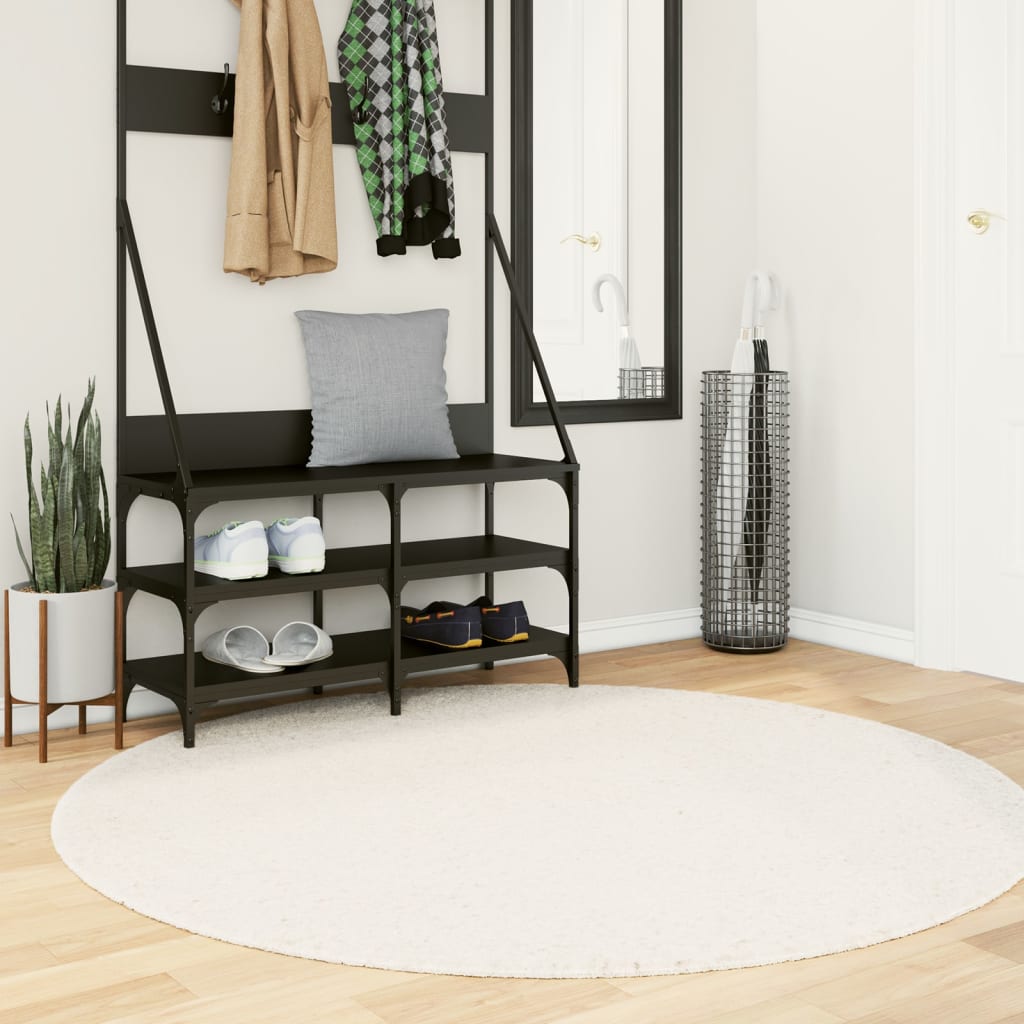 gulvtæppe OVIEDO Ø 160 cm kort luv beige billede