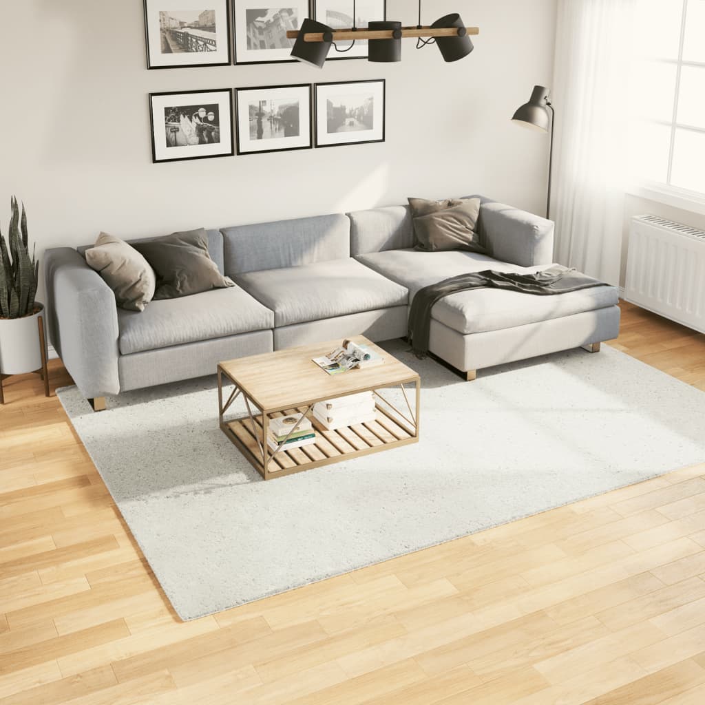 gulvtæppe OVIEDO 200x280 cm kort luv cremefarvet billede