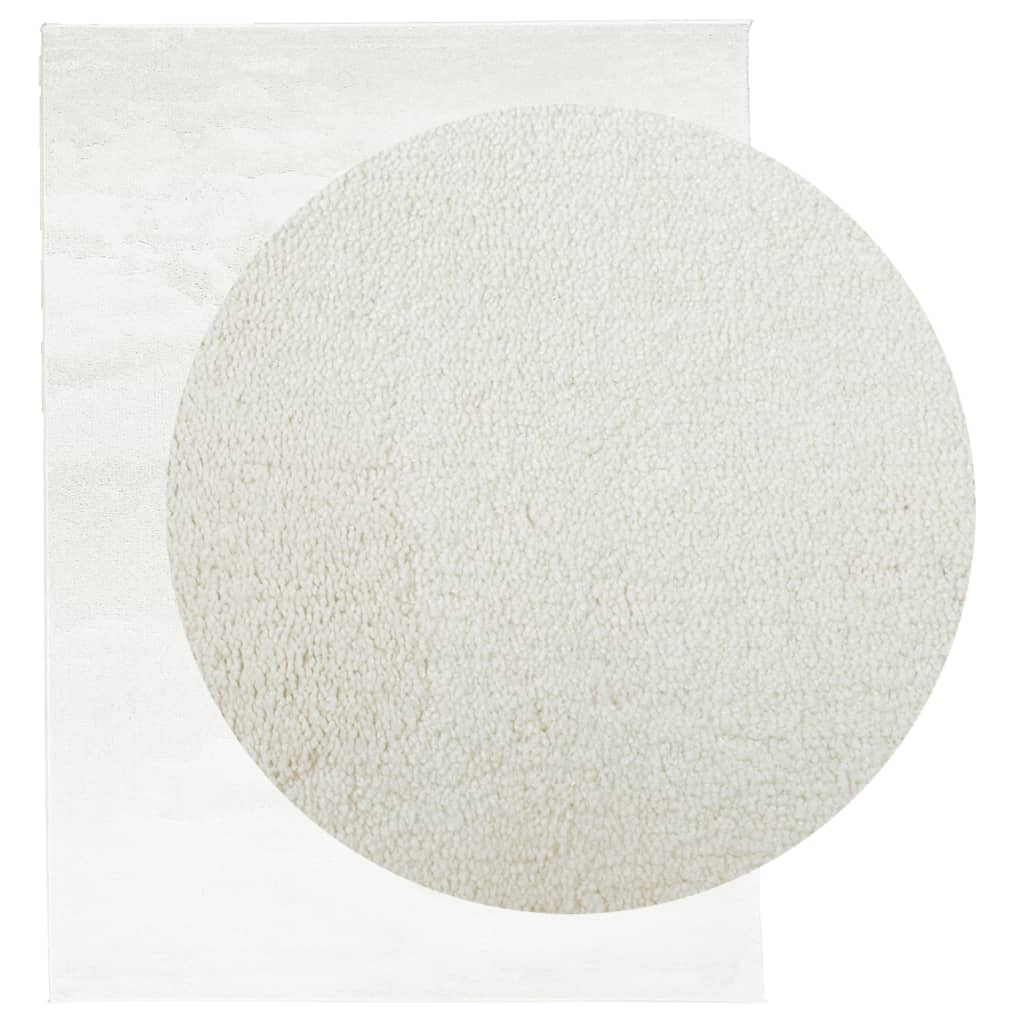 gulvtæppe OVIEDO 240x340 cm kort luv cremefarvet