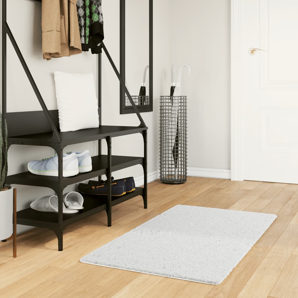 gulvtæppe OVIEDO 60x110 cm kort luv grå billede