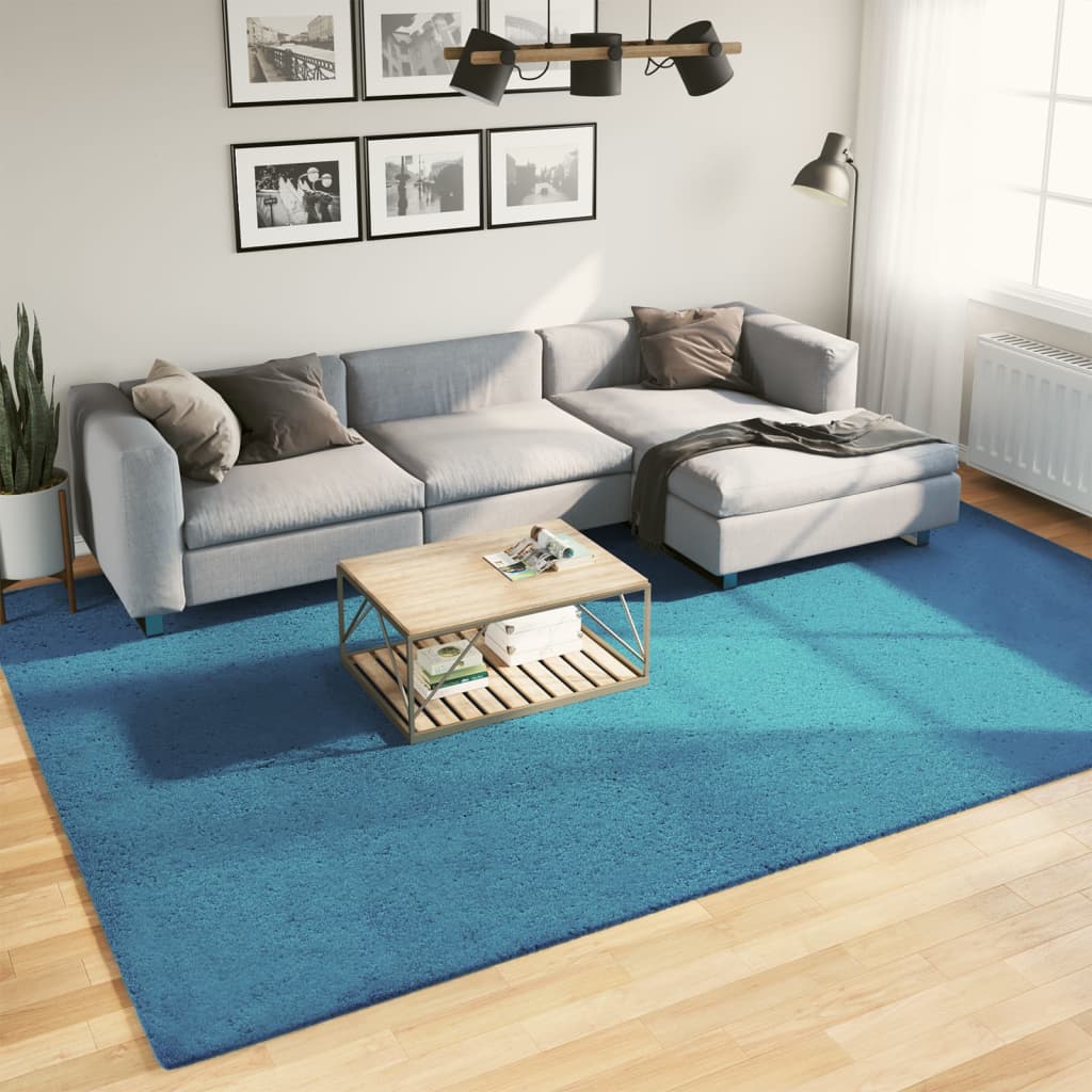 gulvtæppe OVIEDO 240x340 cm kort luv turkis billede