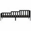 daybed 80x200 cm massivt fyrretræ sort