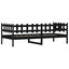 daybed 80x200 cm massivt fyrretræ sort
