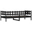daybed 90x190 cm massivt fyrretræ sort