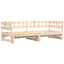 daybed med udtræk 2x(80x200) cm massivt fyrretræ