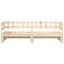daybed med udtræk 2x(80x200) cm massivt fyrretræ