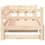 daybed med udtræk 2x(80x200) cm massivt fyrretræ