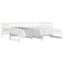 daybed med udtræk 2x(80x200) cm massivt fyrretræ hvid