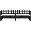 daybed med udtræk 2x(90x200) cm massivt fyrretræ sort