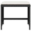haveskammel med hynder 4 stk. 41x41x36 cm polyrattan sort