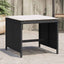 haveskammel med hynder 4 stk. 41x41x36 cm polyrattan sort