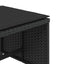 haveskammel med hynder 4 stk. 41x41x36 cm polyrattan sort