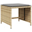 haveskamler 4 stk. med hynder 41x41x36 cm polyrattan beige