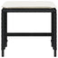 haveskammel med hynder 4 stk. 41x41x36 cm polyrattan sort