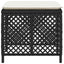 haveskammel med hynder 4 stk. 41x41x36 cm polyrattan sort
