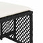 haveskammel med hynder 4 stk. 41x41x36 cm polyrattan sort