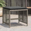 haveskamler 4 stk. med hynder 41x41x36 cm polyrattan grå