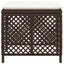 haveskamler 4 stk. med hynder 41x41x36 cm polyrattan brun