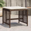 haveskamler 4 stk. med hynder 41x41x36 cm polyrattan brun