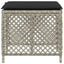 haveskamler 4 stk. med hynder 41x41x36 cm polyrattan lysegrå