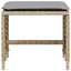 haveskamler 4 stk. med hynder 41x41x36 cm polyrattan beige