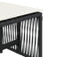 haveskammel med hynder 4 stk. 41x41x36 cm polyrattan sort