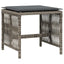 haveskamler 4 stk. med hynder 41x41x36 cm polyrattan grå