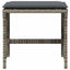 haveskamler 4 stk. med hynder 41x41x36 cm polyrattan grå