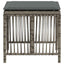 haveskamler 4 stk. med hynder 41x41x36 cm polyrattan grå