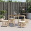 haveskamler 4 stk. med hynder 41x41x36 cm polyrattan beige