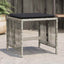 haveskamler 4 stk. med hynder 41x41x36 cm polyrattan lysegrå
