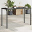 havebord med glastop 115x54x74 cm polyrattan sort