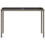 havebord med glastop 115x54x74 cm polyrattan grå