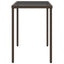 havebord med glastop 115x54x74 cm polyrattan brun