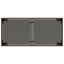 havebord med glastop 115x54x74 cm polyrattan brun
