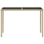 havebord med glastop 115x54x74 cm polyrattan beige