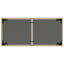 havebord med glastop 115x54x74 cm polyrattan beige