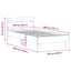 sengeramme m. sengegavl 100x200 cm uden madras sonoma-eg