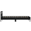 sengeramme med sengegavl 75x190 cm konstrueret træ sort