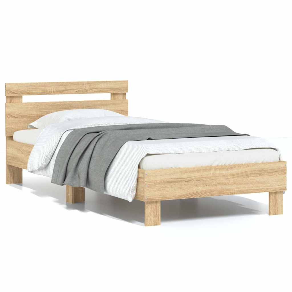 sengeramme m. sengegavl 75x190 cm uden madras sonoma-eg
