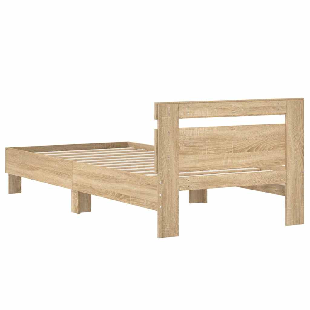sengeramme m. sengegavl 75x190 cm uden madras sonoma-eg