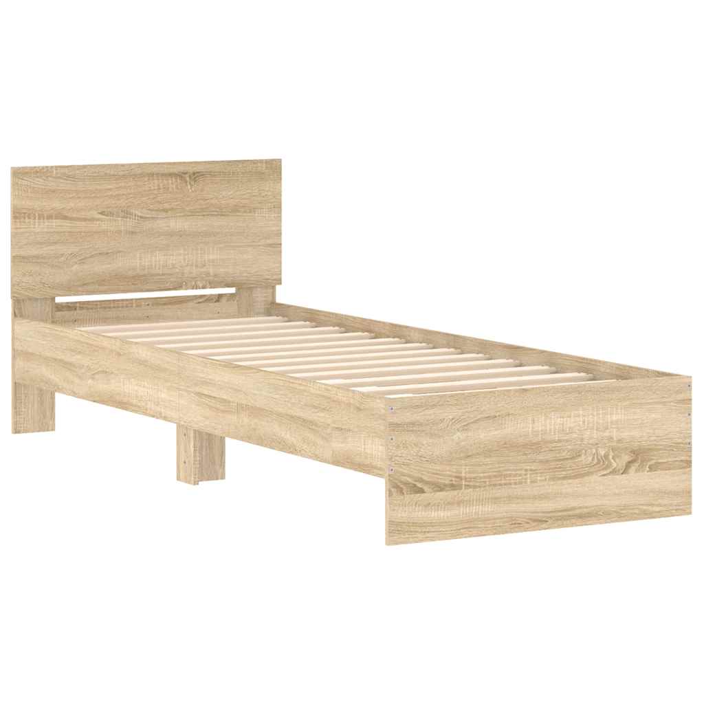sengeramme m. sengegavl 90x200 cm uden madras sonoma-eg