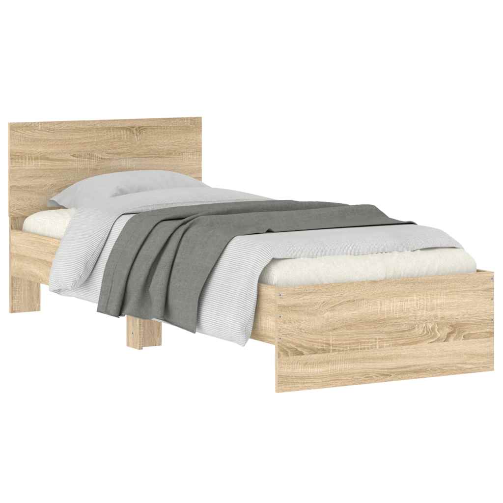 sengeramme m. sengegavl 90x200 cm uden madras sonoma-eg
