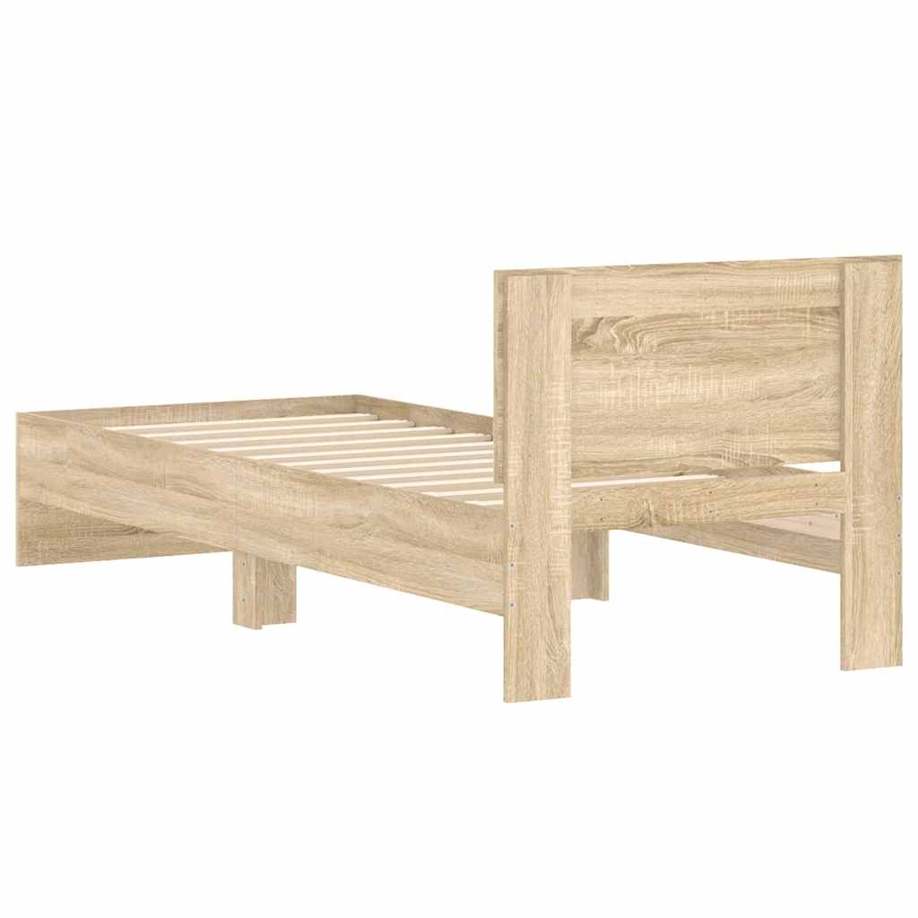 sengeramme m. sengegavl 90x200 cm uden madras sonoma-eg