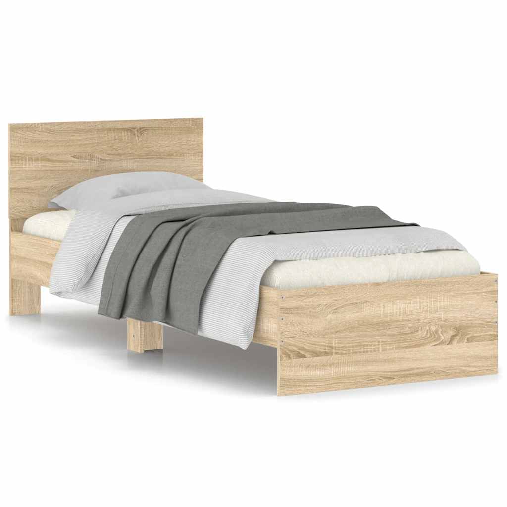 sengeramme m. sengegavl 75x190 cm uden madras sonoma-eg